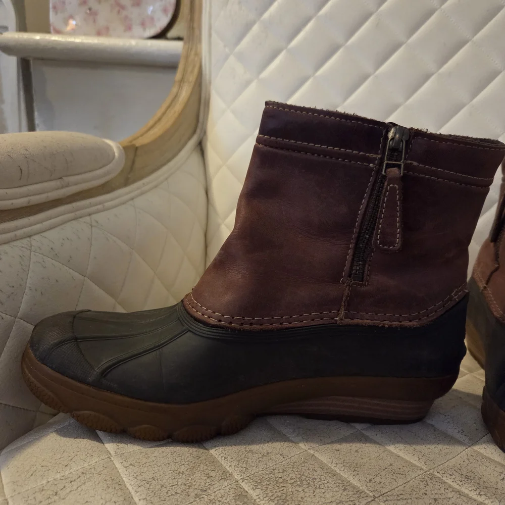 Sperry Saltwater Wedge Duck Boots - Brown and Black - Picture 4 of 7